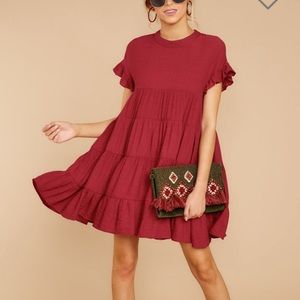SOLD Burgundy shift dress
